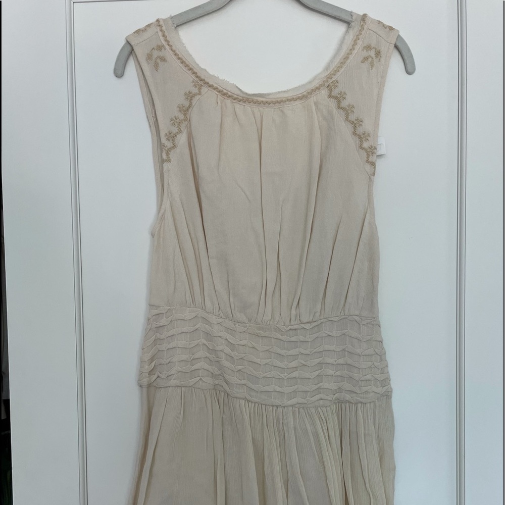 Free People tan short flowy dress